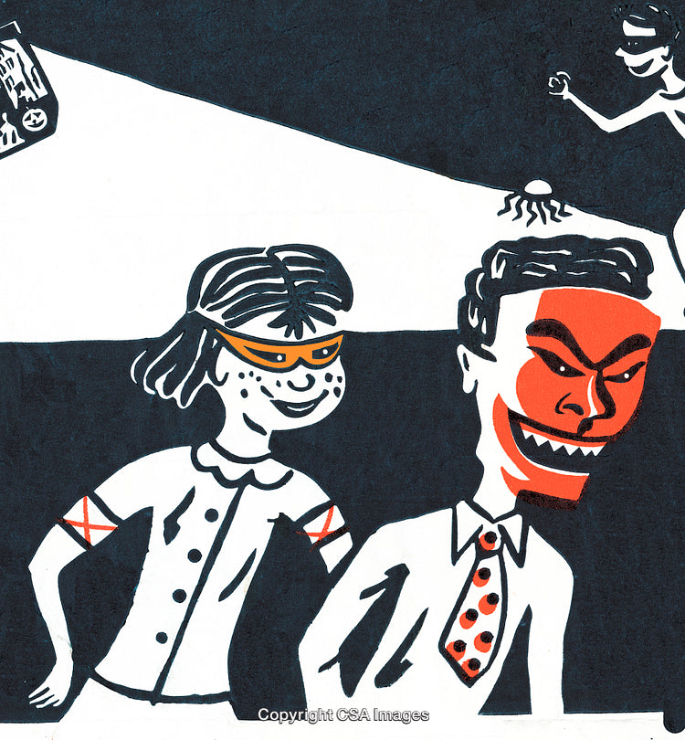 Playful Illustrated Scene With Characters in Bold and Dynamic Colors