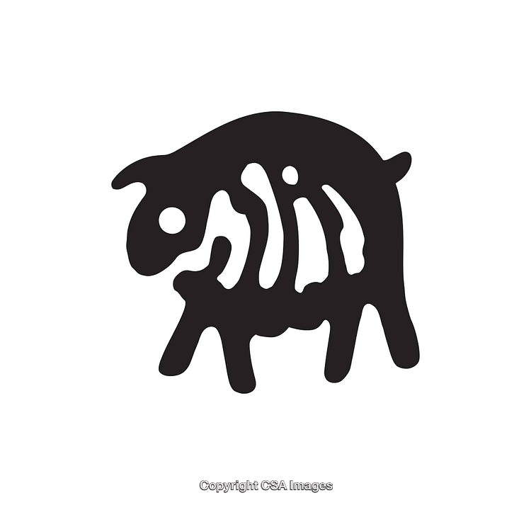 Creative Black and White Abstract Line Art of an Animal