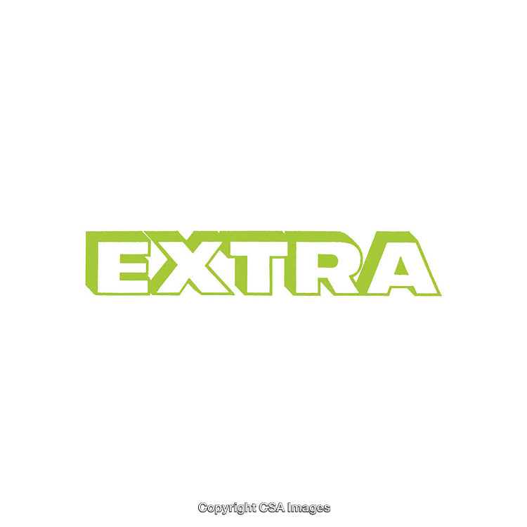 Bright Green EXTRA Text on a Clean White Background