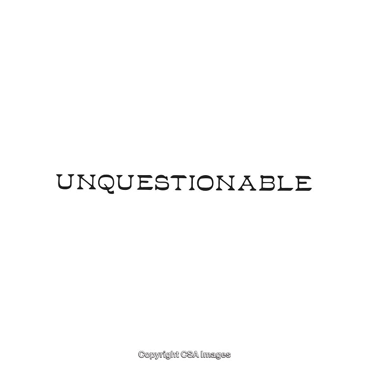 Unquestionable Text in Black Typography on a Clean White Background