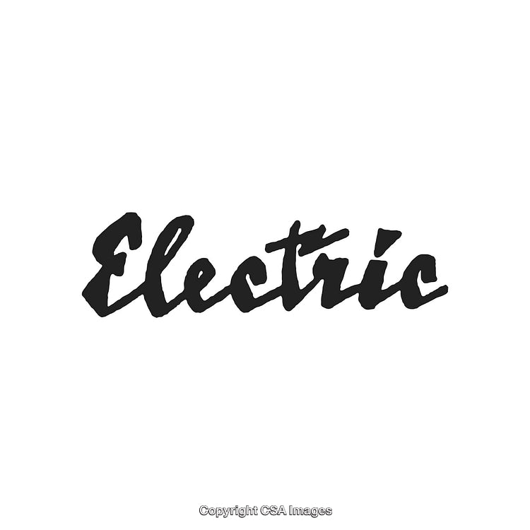 Bold Black Electric Typography on a Minimalist White Background Design