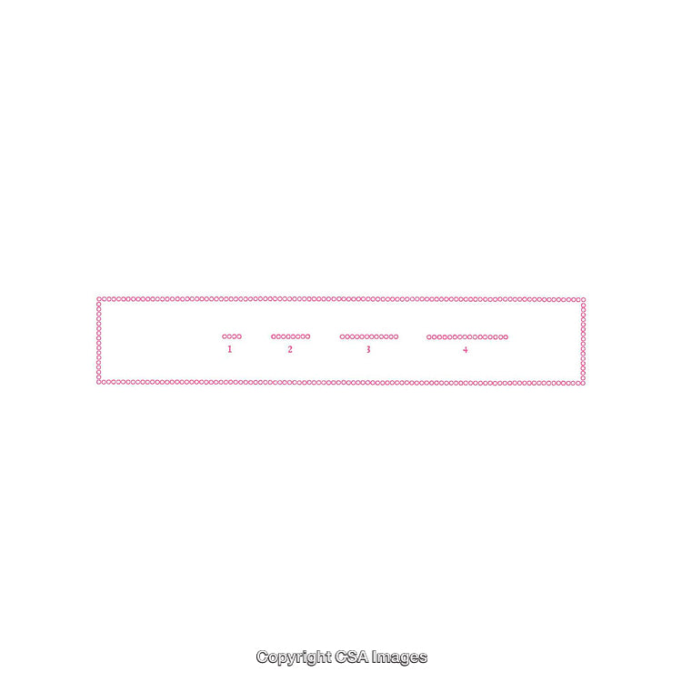 Minimalist Diagram Featuring Numbered Stripe of Dots and Pink Border Design