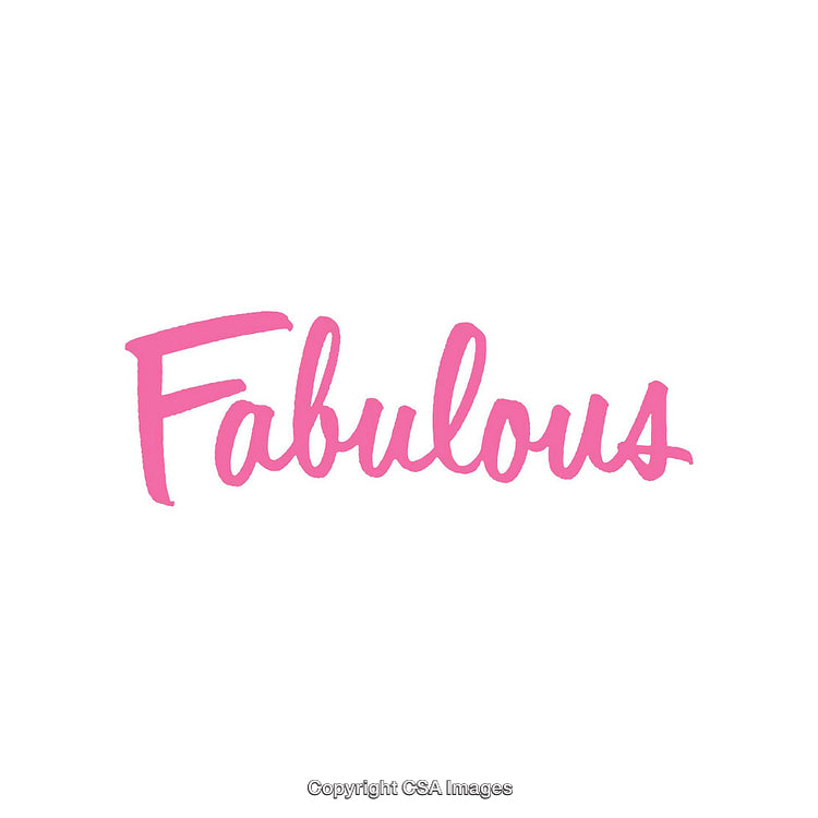 Fabulous Text in Stylish Pink on a Clean White Background