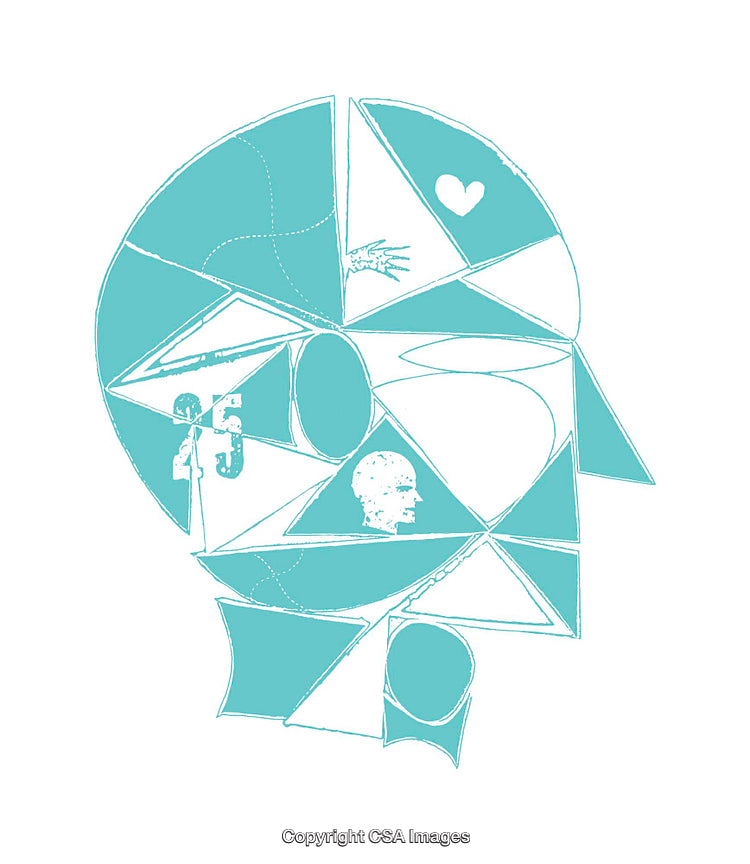 Abstract Geometric Diagram Featuring a Unique Conceptual Design in Blue Tones