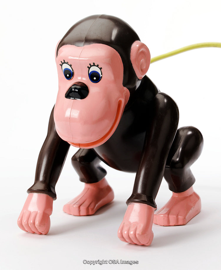 Vintage Toy Monkey with Charming Features and Retro Design
