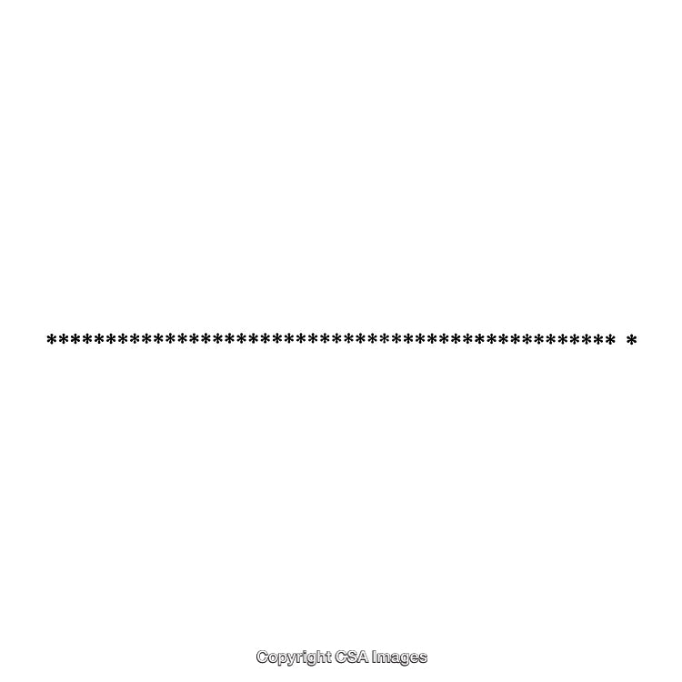 Horizontal Black Border Created by Asterisks on White Background