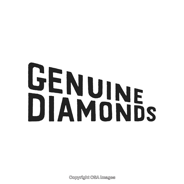 Bold Typography Design with 'Genuine Diamonds' in Black On White