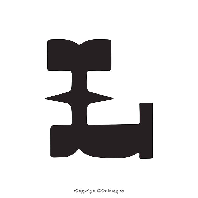 Stylized Design Featuring a Bold Monochrome Letter L Outline