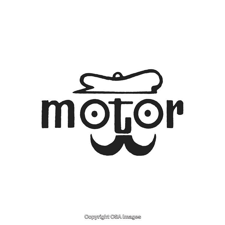 Creative Motor Typography Artwork Featuring Face-Like Illustration in Black and White