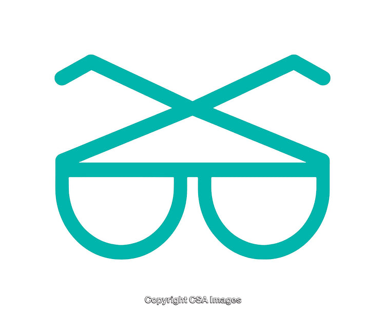 Minimalist Icon of Glasses with Simplistic Artistic Design