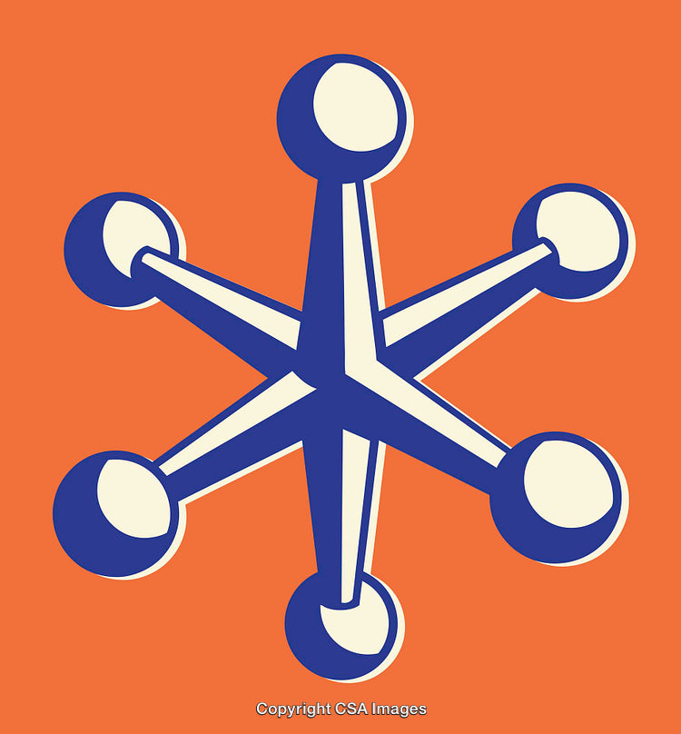 Abstract Geometric Shape With Bold Artistic Style on Orange Background