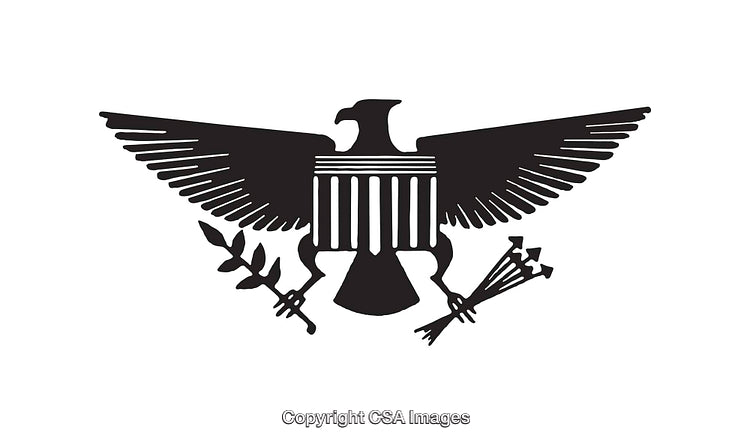 Elegant Black And White Eagle Emblem Symbolizing Strength And Authority