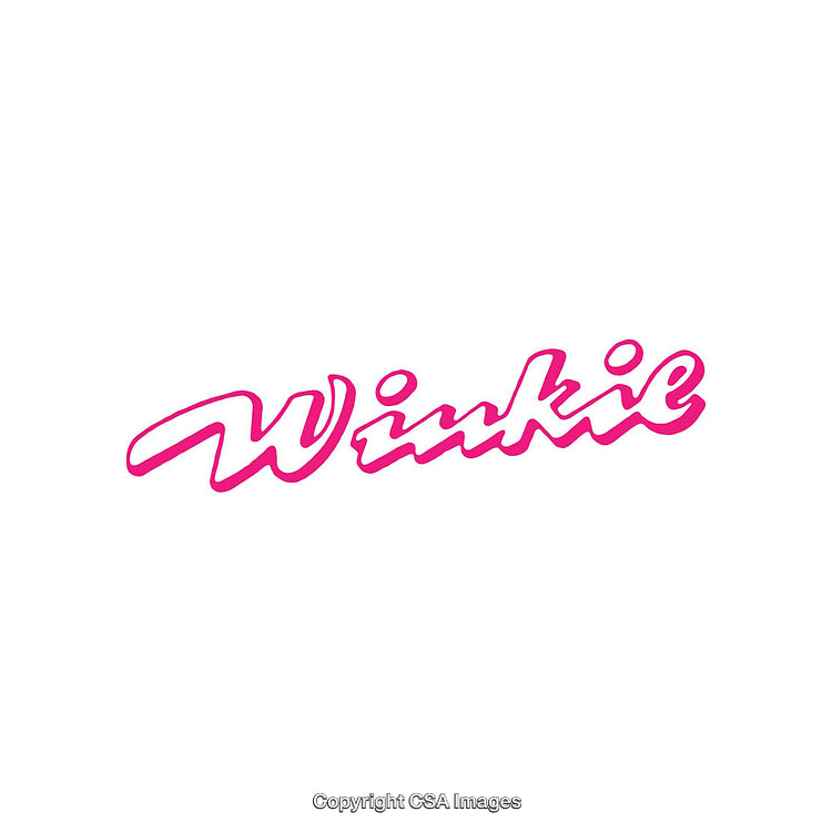 Stylish Pink Calligraphy Logo on White Background