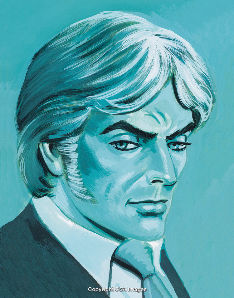 Expressive Portrait Of a Confident Man in Bold Blue Tones
