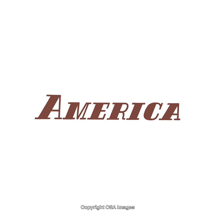Vintage Styled Typography Artwork Representing The Concept of America