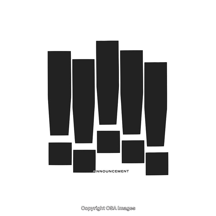 Bold Graphic of Exclamation Marks for Announcement or Expression Concepts