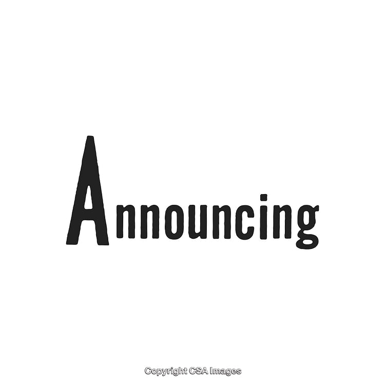 Bold Typography Design Featuring the Word 'Announcing' in Simple Black Font