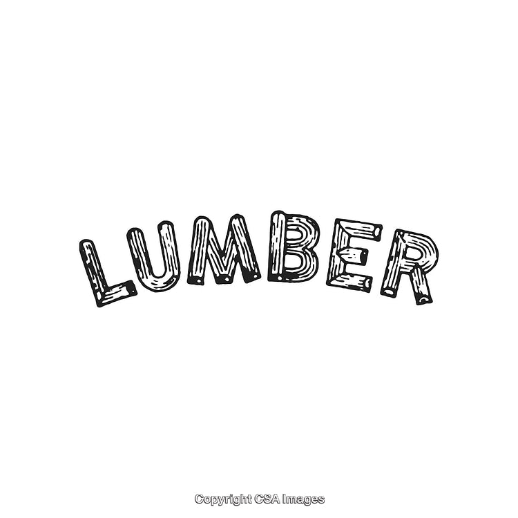 Hand-Drawn Lumber Typography With Rustic Wooden Texture