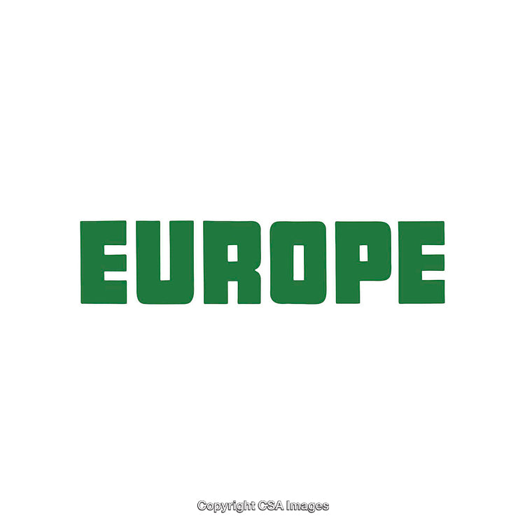Green Bold Europe Text on Clean White Background
