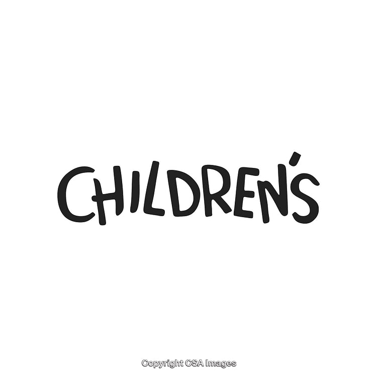 Playful Children's Text Design in Black on White Background