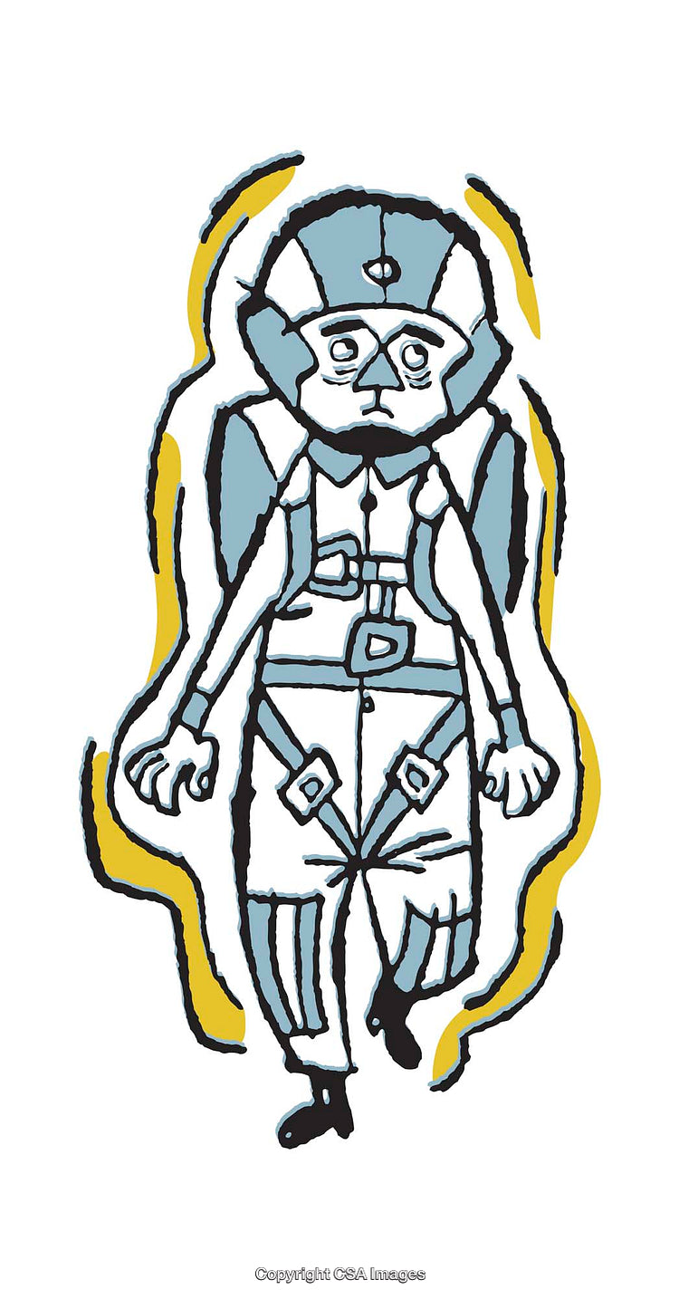 Colorful Illustration of a Space Explorer in a Cartoon Style