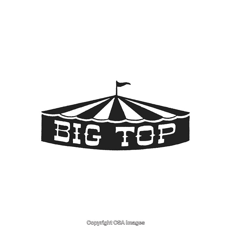 Vintage Circus Big Top Tent Logo with Retro Lettering