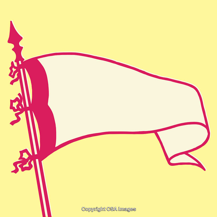 Minimalistic Banner Illustration with Bold Line Art and Bright Colors