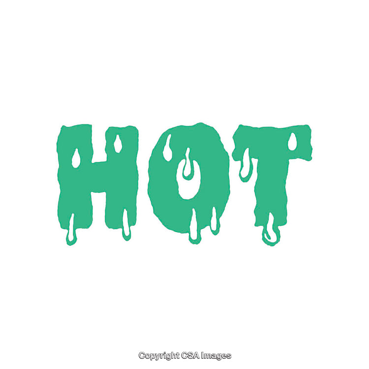 Green Dripping Text Design with a Bold Emphasis on Hot Theme