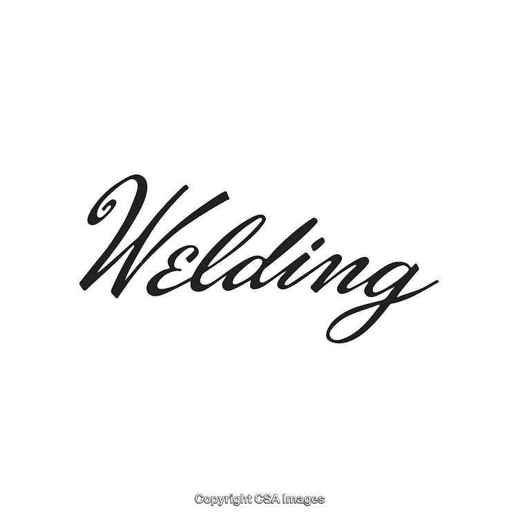 Elegant Black Text Displaying the Word 'Welding' with a Calligraphic Style