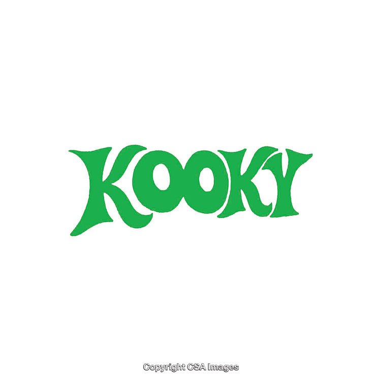 Bright Green Text Featuring the Word Kooky in Bold Stylized Design