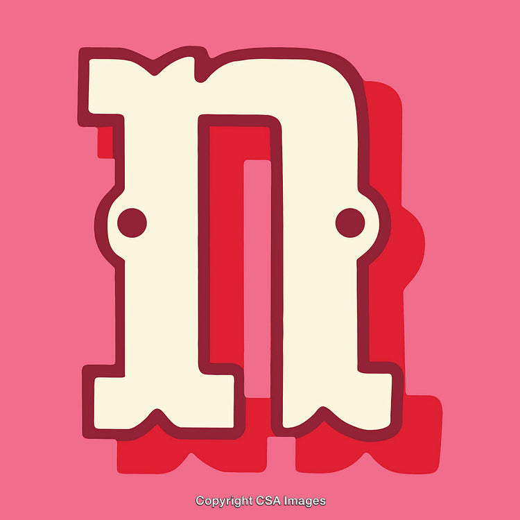 Bold Stylized Letter 'N' on a Bright Pink Background