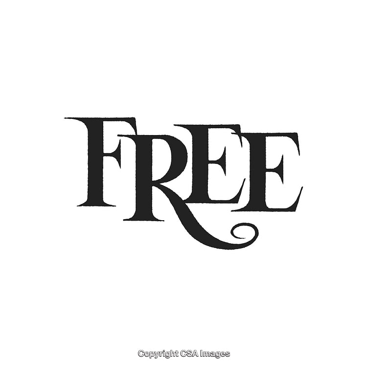 Elegant Artistic Typography Featuring the Word Free in Bold Decorative Style
