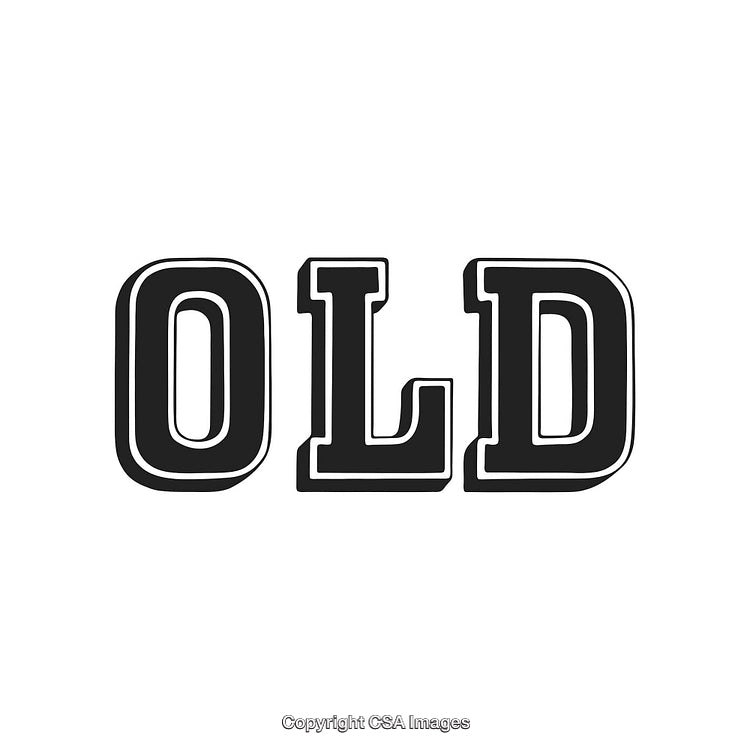 Bold Vintage Typography Design With the Word 'Old' in Capital Letters