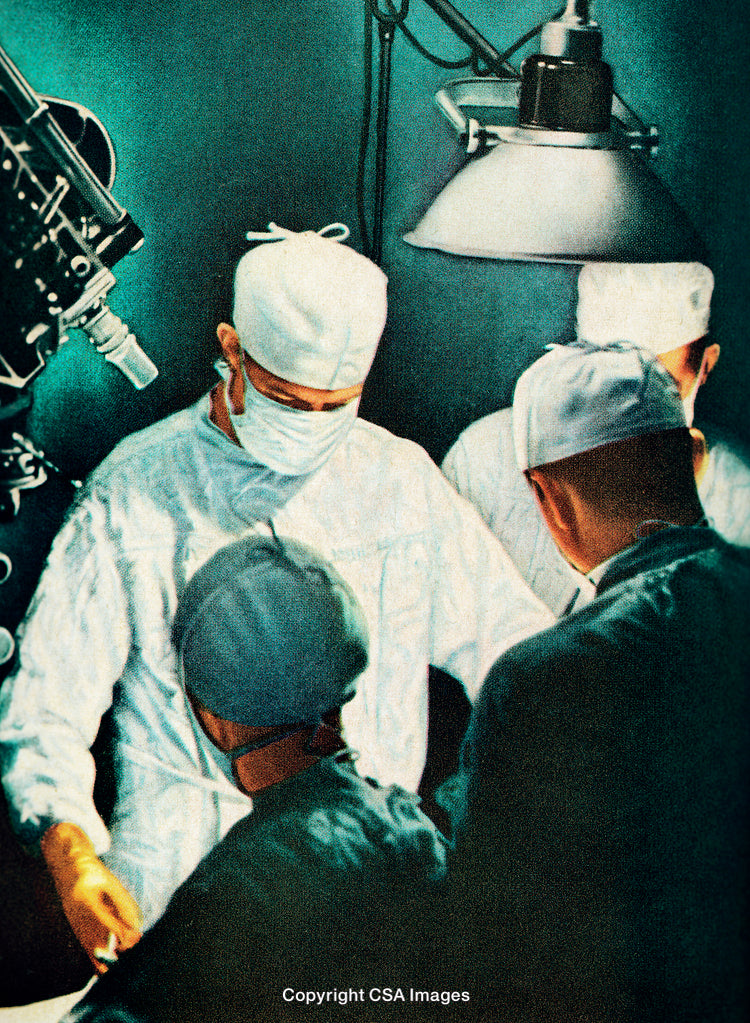Medical Professionals Performing Surgery in Operating Room Setting