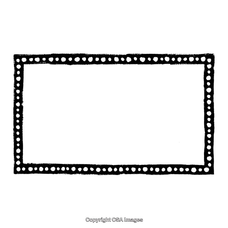 Stylish Black and White Border with Circular Dot Pattern