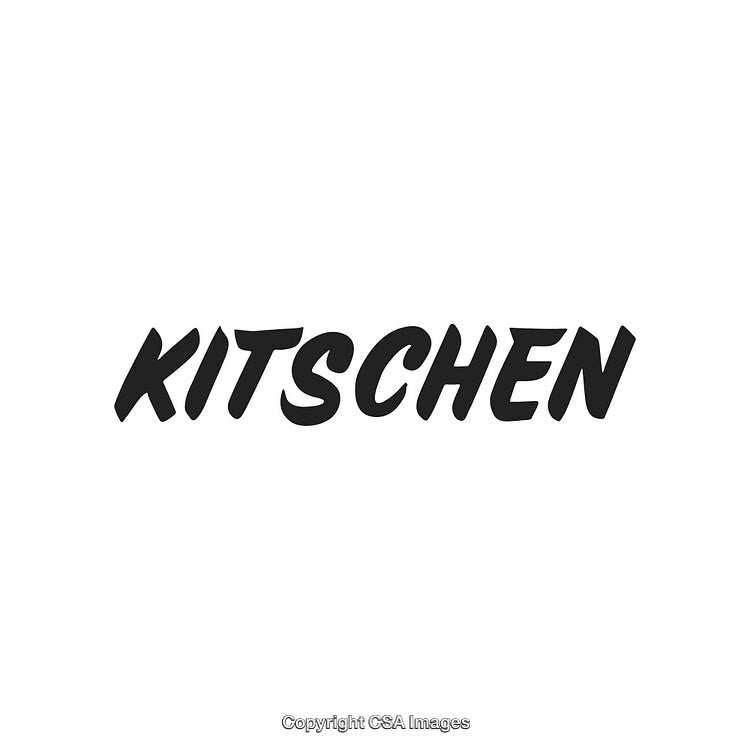 Bold Handwritten Font Logo Design Featuring the Word 'KITSCHEN'