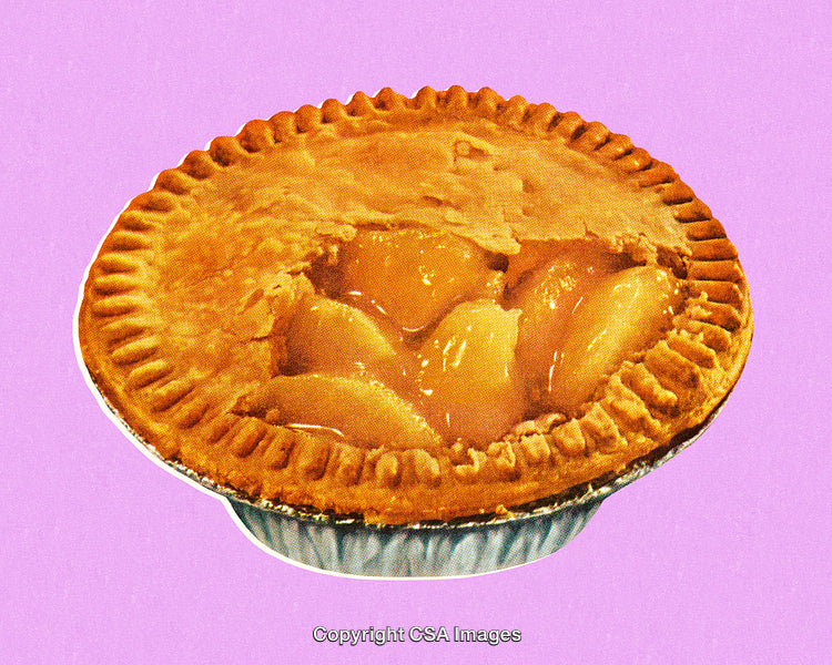 Golden Baked Pie with Fruit Filling on Vibrant Background