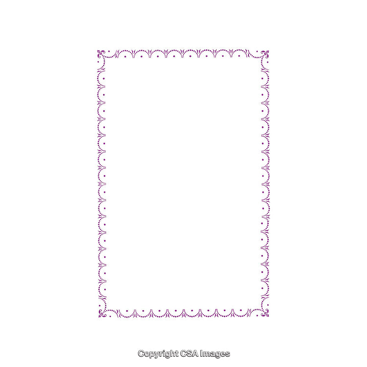 Elegant Purple Dotted Frame with Scalloped Decorative Border for Design Projects