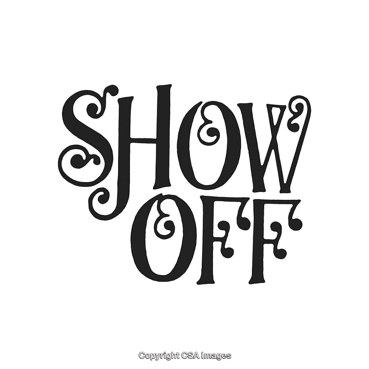 Decorative Calligraphy Featuring the Phrase 'Show Off' in Elegant Style