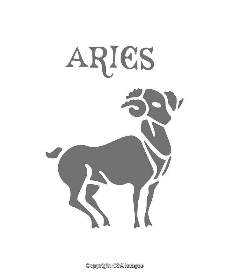 Aries Zodiac Symbol Featuring a Stylized Ram Icon Design