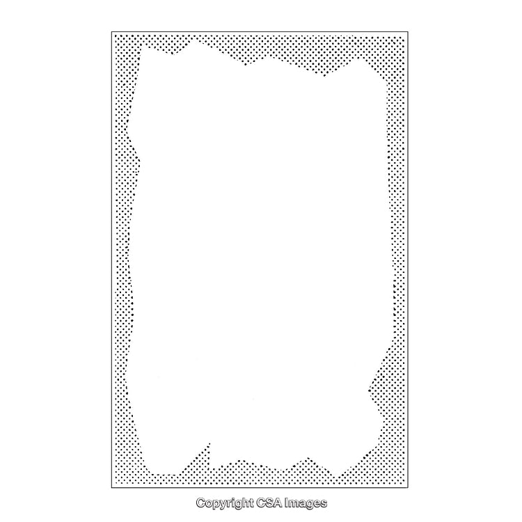 Abstract Black and White Polka Dot Decorative Border Design