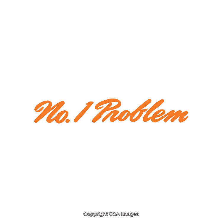 No.1 Problem Orange Text on Minimalist White Background