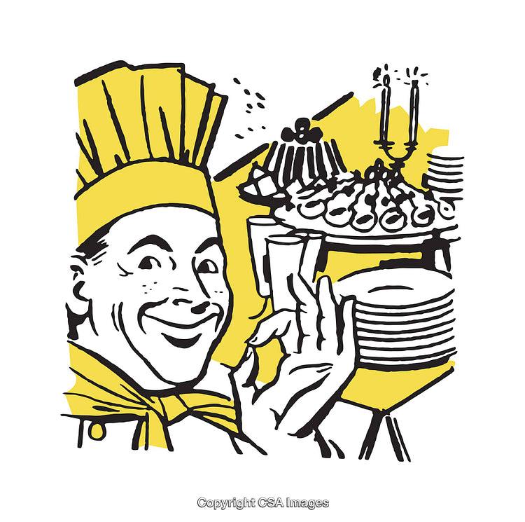 Chef Preparing and Presenting Feast With Delicious Dishes and Table Settings