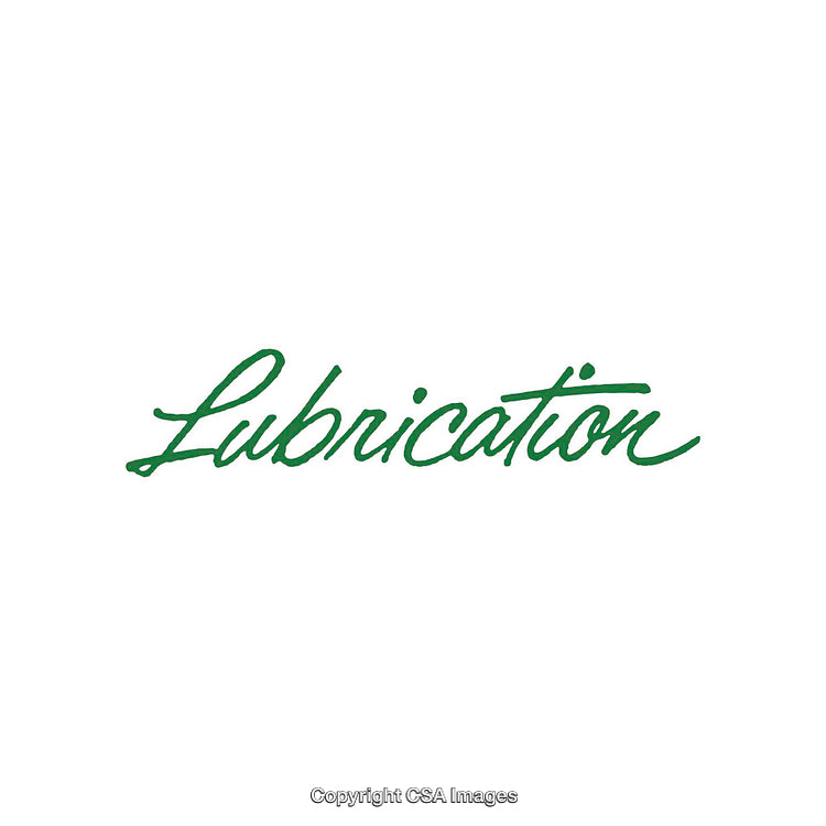 Artistic Green Script Text Featuring the Word Lubrication