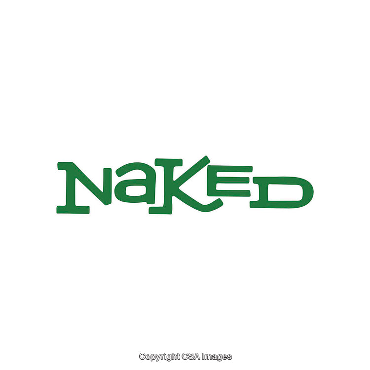 Stylish Green Text Logo Featuring The Word 'Naked' in Bold Typography