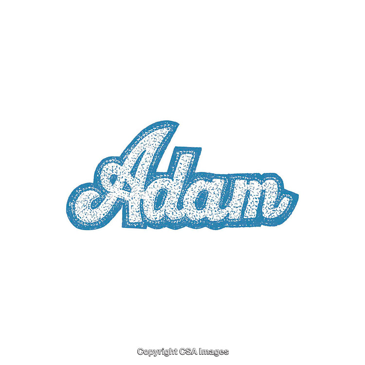 Stylized Blue Typography with a Textured Vintage Appearance
