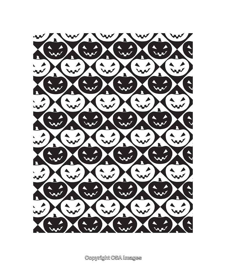 Black And White Halloween Pumpkin Pattern Background Illustration