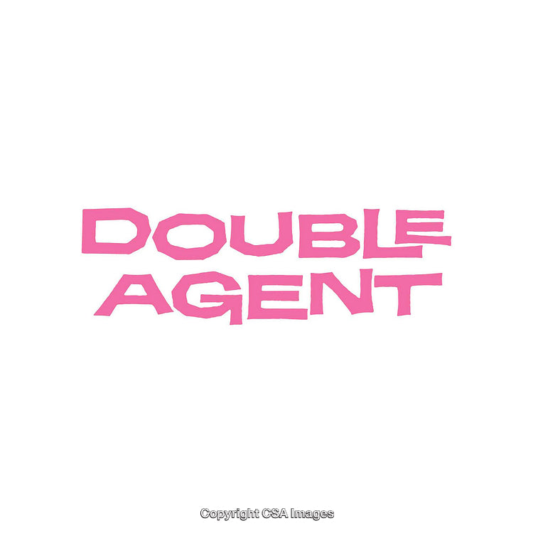 Bold Pink Double Agent Typography on White Background