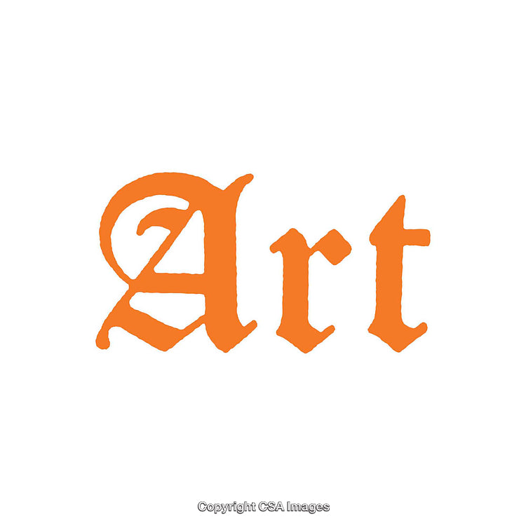 Abstract Orange Typography Design on White Background