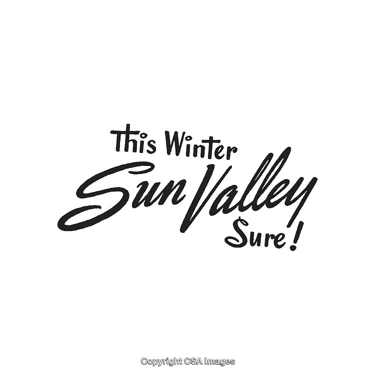 Handwritten Black Text Promoting Sun Valley Winter Activities on White Background